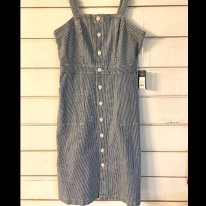 NWT Universal Thread Striped Cotton Overall Dress